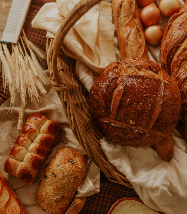 Delicious freshly baked bread